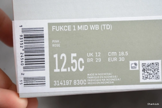 Air Rose Kids Pink Mid 1 Nike WB Force 314197-8300 1219